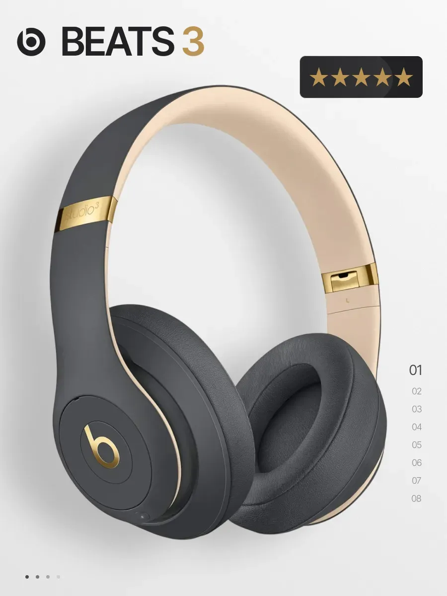 Beats Electronics Наушники Beats Studio 3 Wireless grey