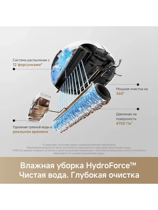 TROUVER Робот-пылесос S70 Pro Roller, 30000 Па, RU-версия, белый, фото 3