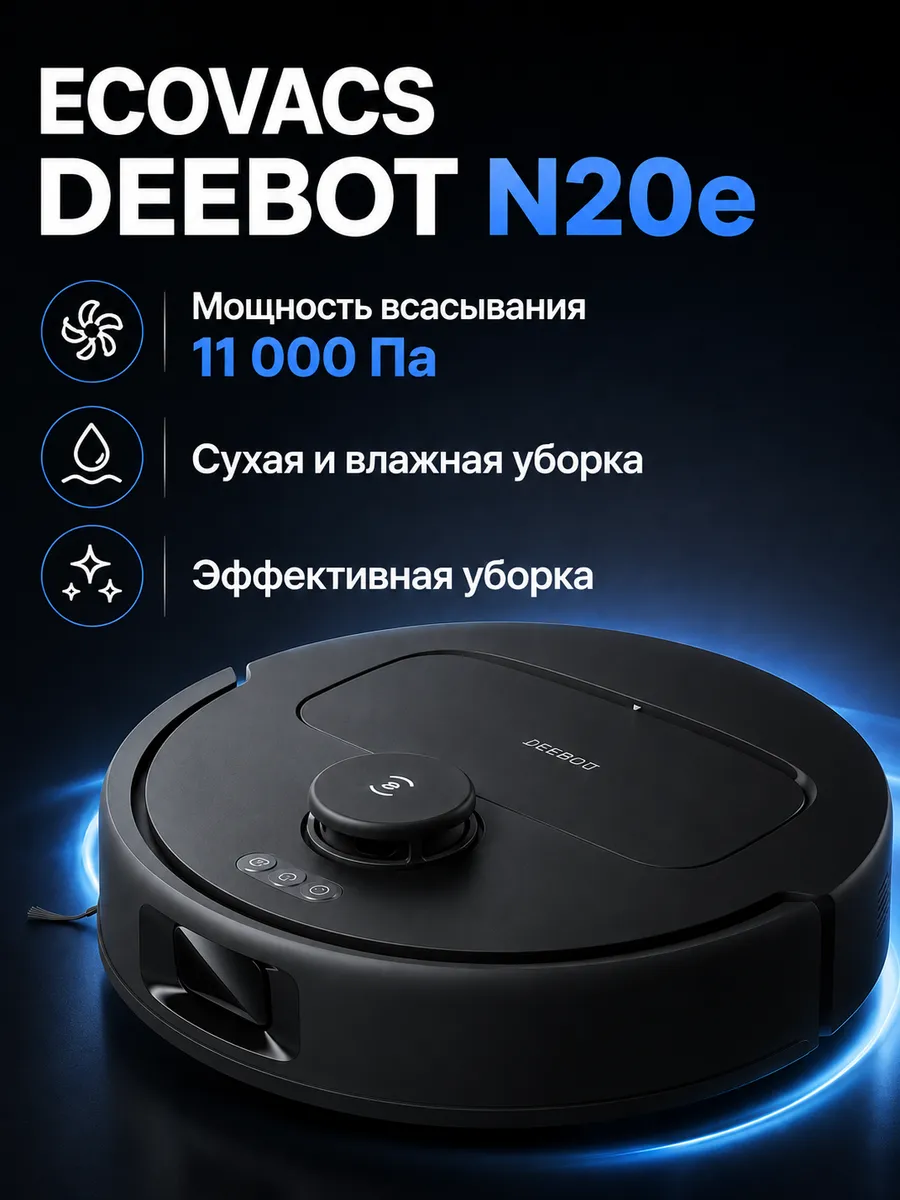 ECOVACS Робот-пылесос Deebot N20e, черный