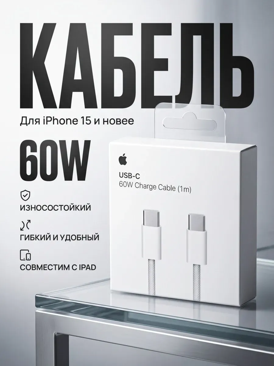Кабель для мобильных устройств USB Type-C/USB Type-C 1 м — фото 1
