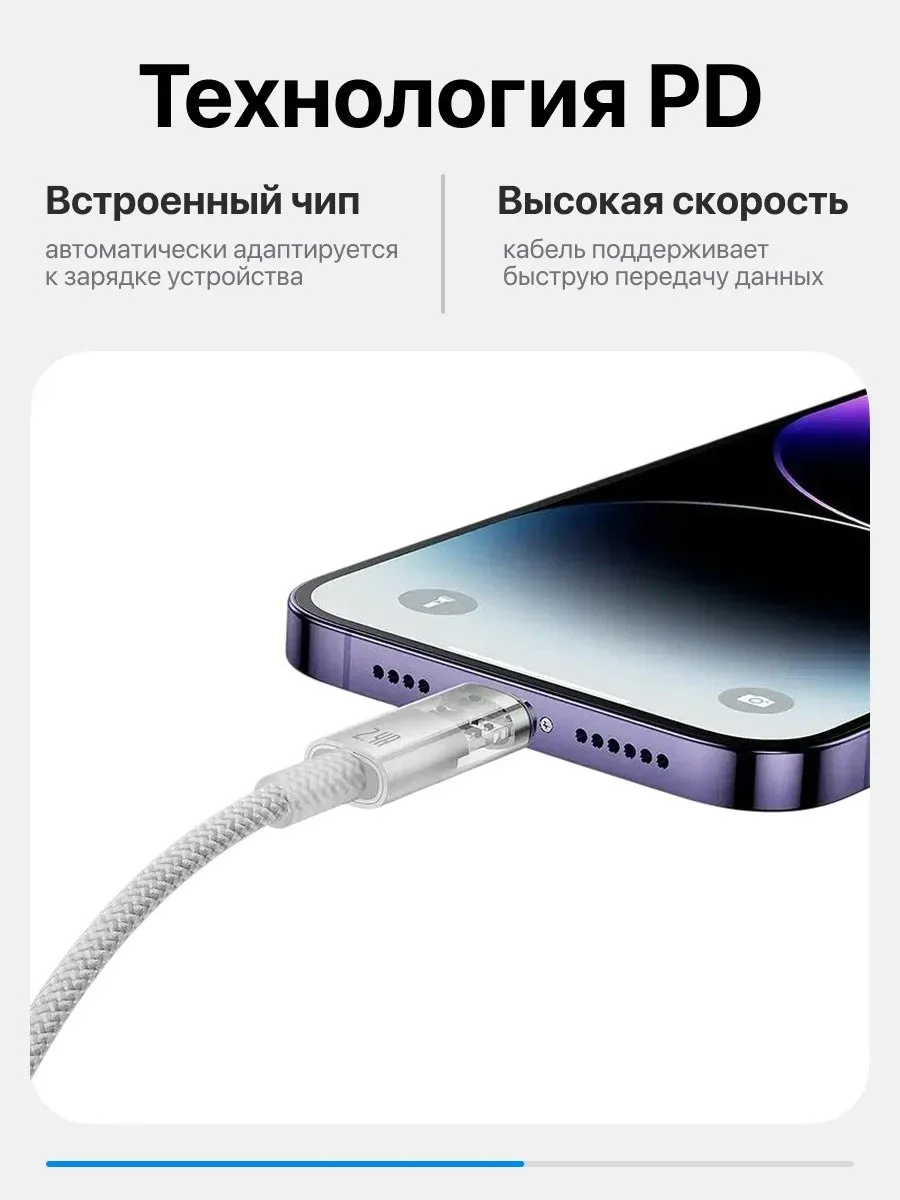 Кабель для мобильных устройств USB Type-C/USB Type-C 1 м — фото 2