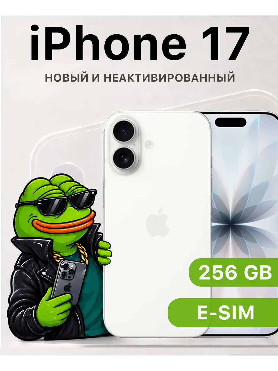Apple Смартфон iPhone 17, 256 GB, 2-Esim, белый
