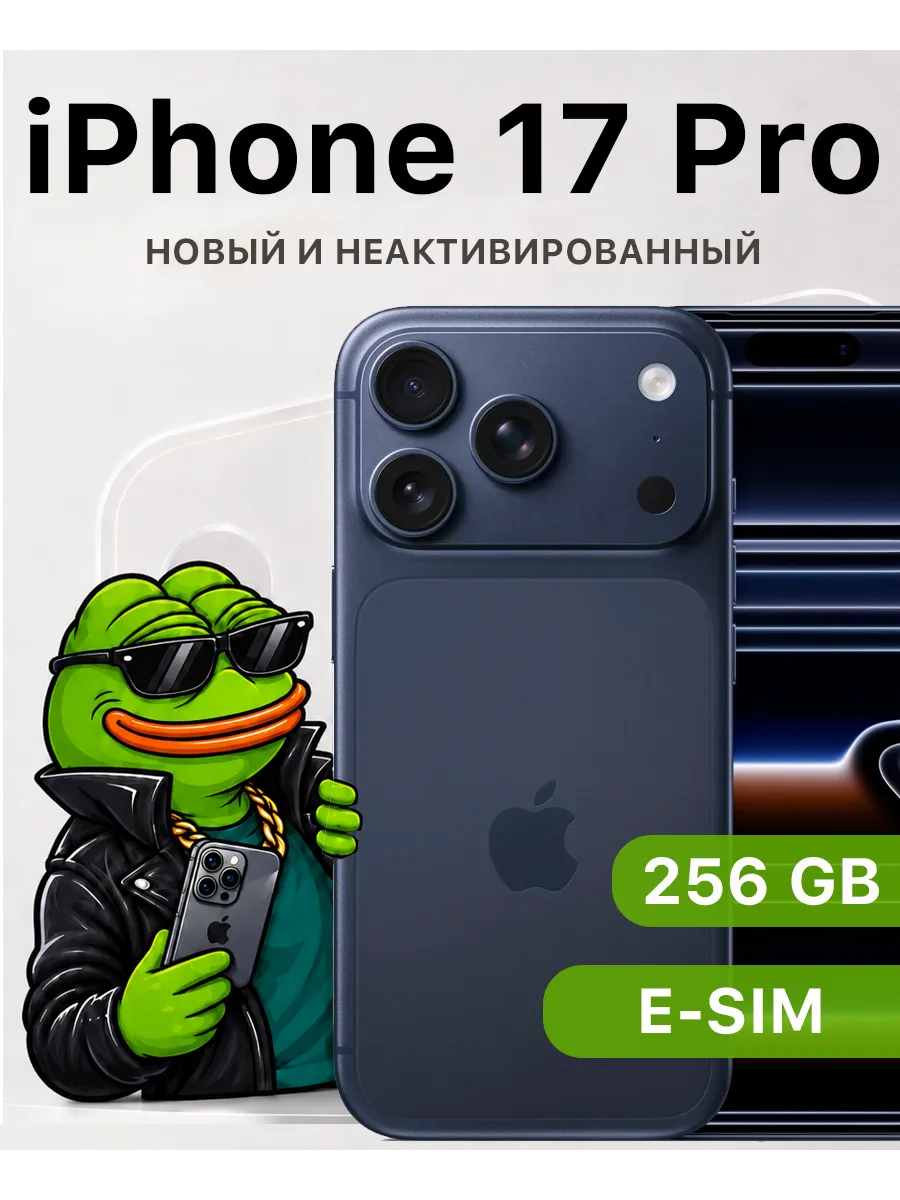 Apple Смартфон iPhone 17 Pro, 256 GB, 2-Esim, синий