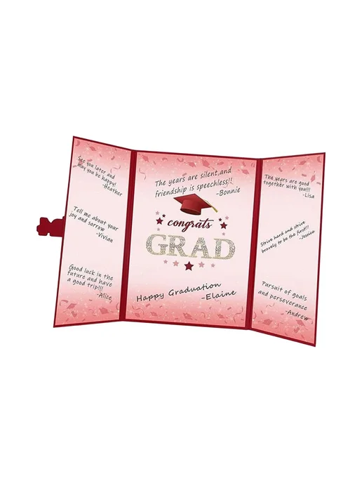 Книга пожеланий на выпускной красная 3 штуки плотные листы, красный, фото 2
