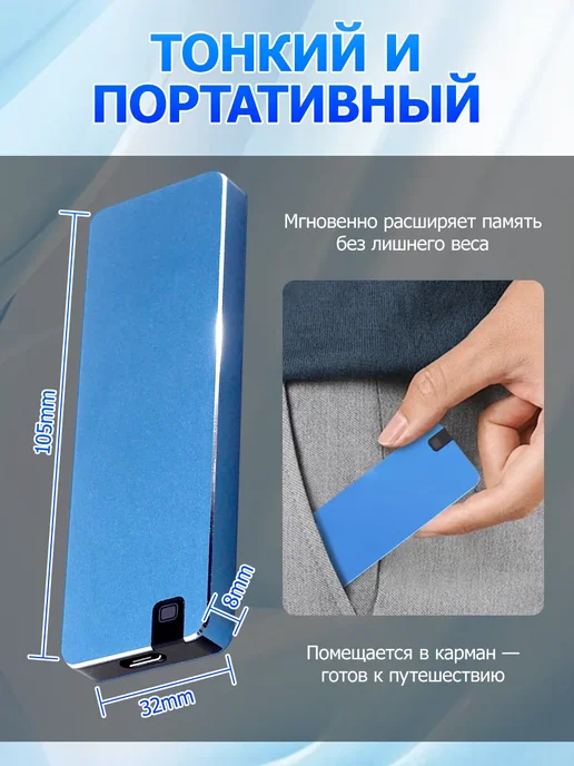 Внешний жесткий диск 1 тб SSD,Компьютеры, мобильные телефоны, 1 ТБ, фото 7