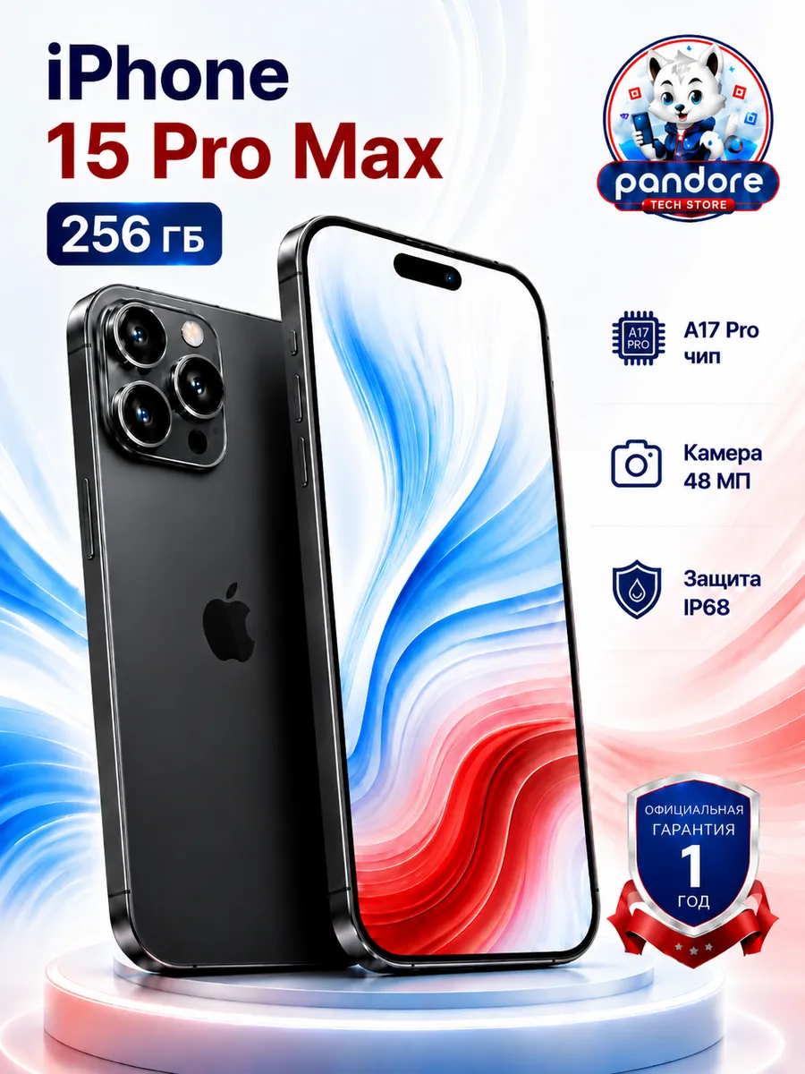 Cмартфон iPhone 15 Pro Max 256GB Чёрный Восстановленный Apple 1425198913 купить за 58 893 ₽ в интернет‑магазине Wildberries