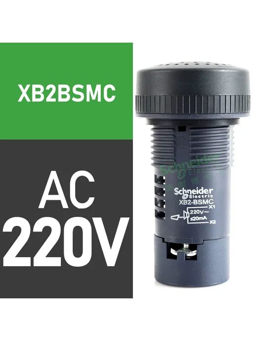 Нет бренда зуммер со светодиодом, Индикатор зелёный AC220V XB2BVM3LC, Без светового зуммера AC220V