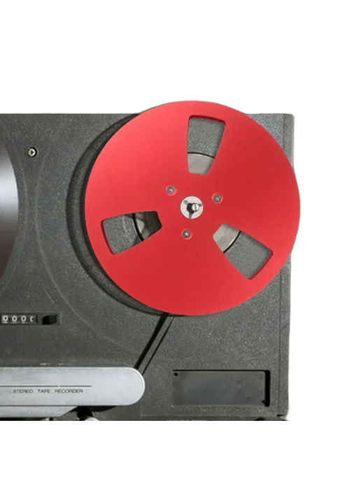 7" заготовка для ленты TEAC, 3 отверстия, красная, Reel, красный, фото 2