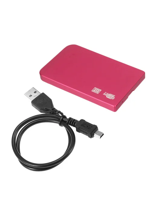 Красный бокс для HDD 2.5 SATA USB 2.0 внешний карман, красный, фото 4