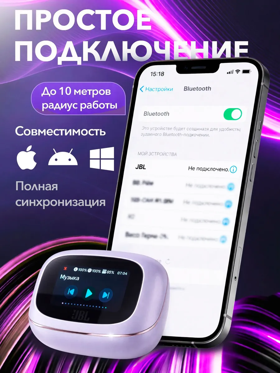 Наушники беспроводные с шумоподавлением Tour Pro 6 — фото 3