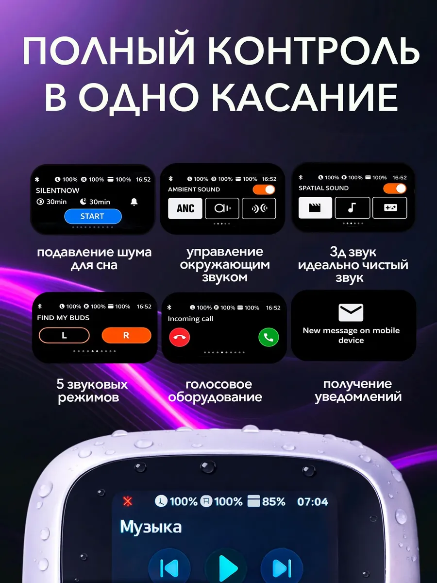 Наушники беспроводные с шумоподавлением Tour Pro 6 — фото 5