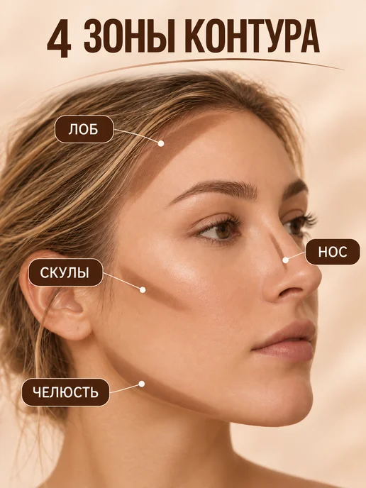 PrettyGirl Консилер для лица плотный светлый от синяков под глазами, коричневый, фото 4