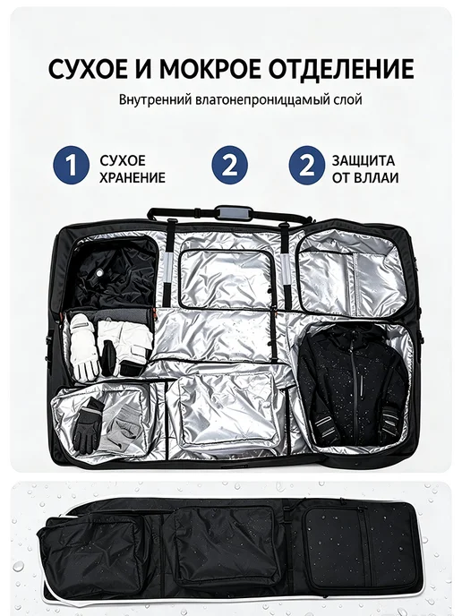 Сумка для сноуборда, черный, фото 4