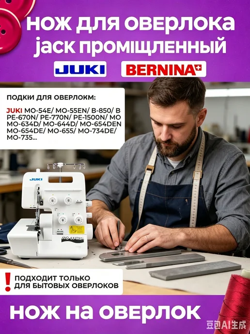 нож для оверлока jack промышленный Верхний и нижний ножи для, вариант, фото 3