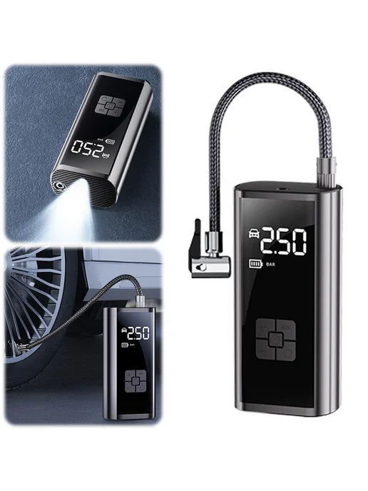 Маленький насос 150PSI для авто, USB зарядка, вариант, фото 2