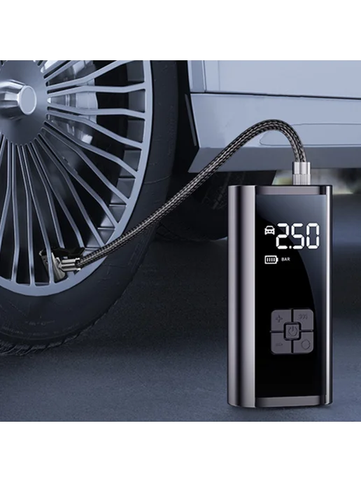 Маленький насос 150PSI для авто, USB зарядка, вариант, фото 5