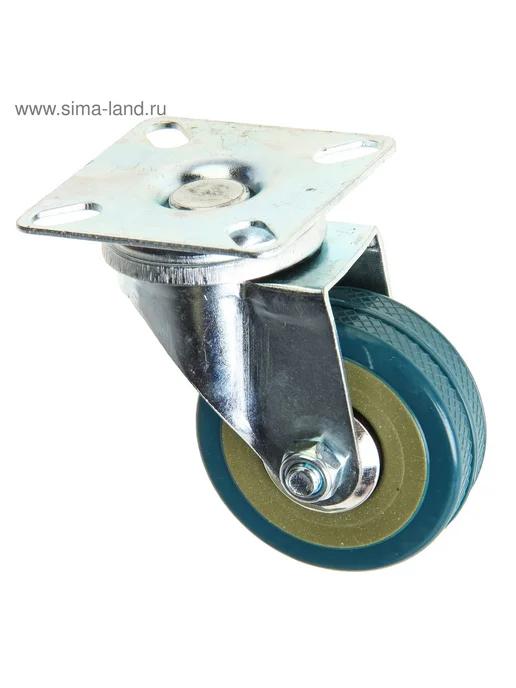 Тундра Колесо мебельное d 50 мм без тормоза, синий, фото 2