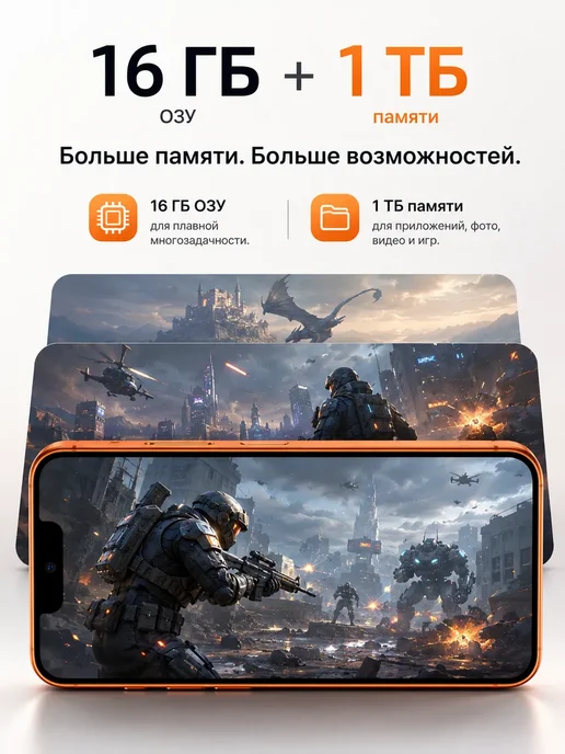 Смартфон Pro Max I Phone 18 Pro Max 10/1024 ГБ, черный, фото 3