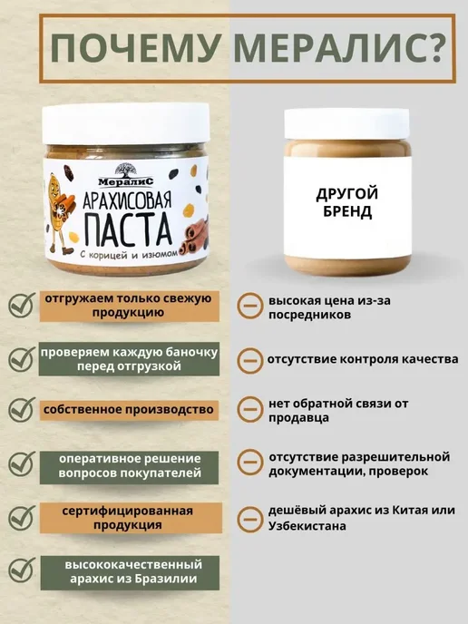 паста арахисовая с медом 1кг, арахисовая с корицей и, фото 4