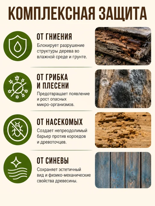 Sunny Vibe Антисептик для дерева невымываемый концентрат для наружных, вариант, фото 3