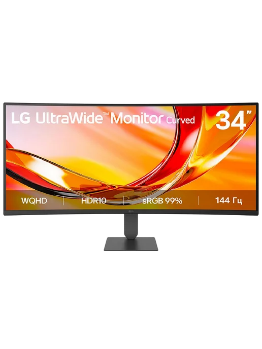 LG 34" Монитор 34U640B-B.ARUZ, VA, 3440x1440, 144Гц (34U640B-B, 3440x1440, фото 2