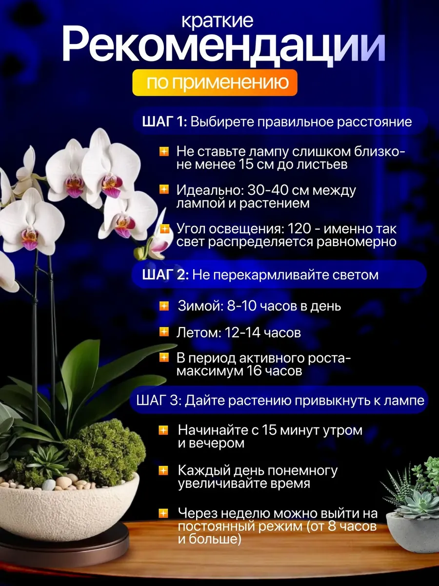 Фитолампа для растений рассады и цветов на прищепке — фото 2