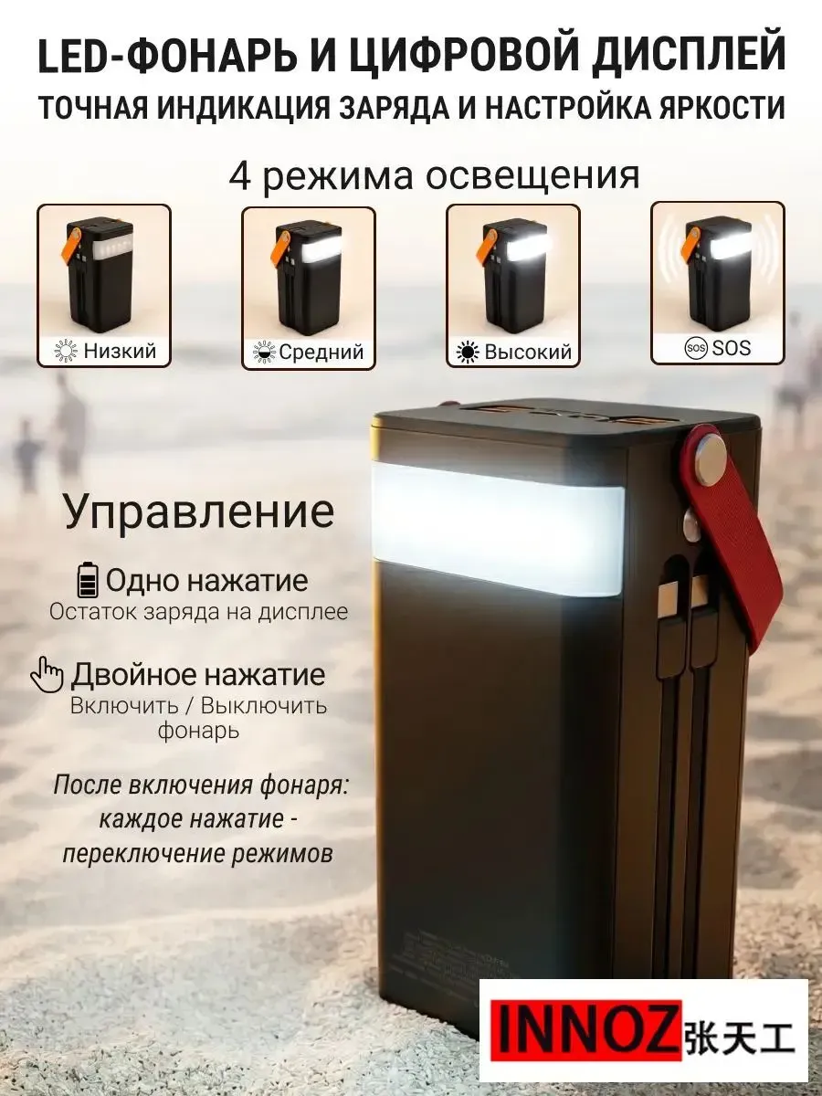 Внешний аккумулятор Повербанк Power bank 100000 мАч — фото 3