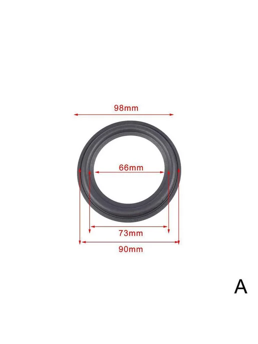 Ремкомплект резинового подвеса динамика - 127mm, черный, фото 2