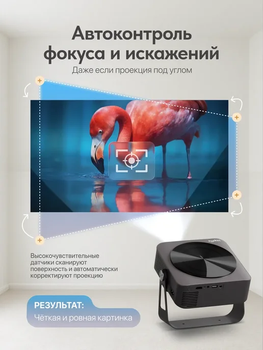 HAPFFE Проектор для фильмов на стену домашний кинотеатр, серый, фото 2