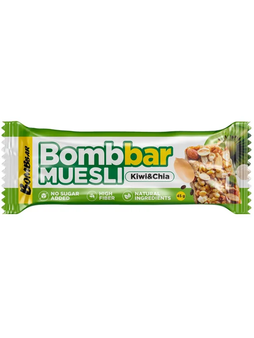 BombBar Энергетический батончик Батончик мюсли 30 x 45 г, Киви - чиа, 30x45, фото 2