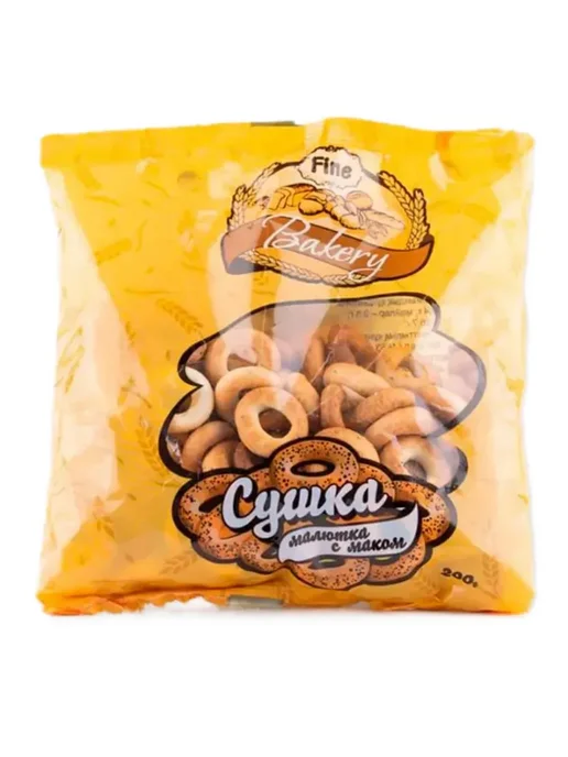 Fine bakery. Сушка малютка с маком, 2 шт по 200 г, 2 шт, 200 г, фото 2