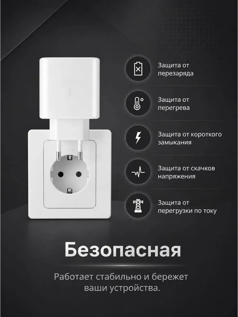Быстрое сетевое зарядное устройство блок питания 45W — фото 4
