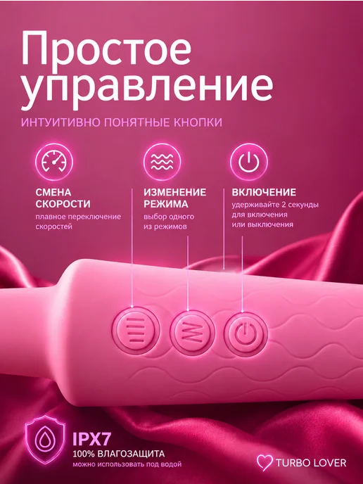 Home & Love Вибратор микрофон для клитора 20 режимов бесшумный, розовый, фото 6