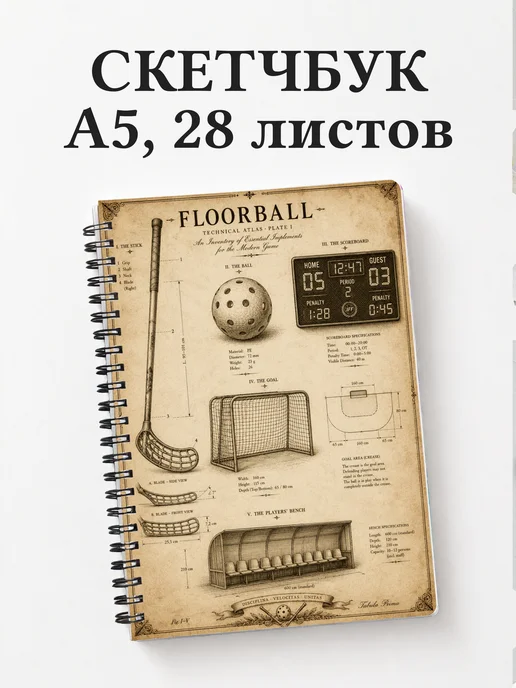 Скетчбук Флорбол