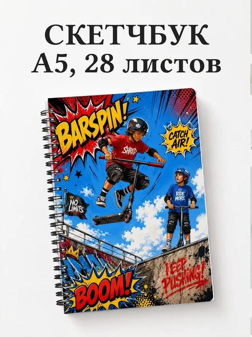 Скетчбук Самокатный спорт
