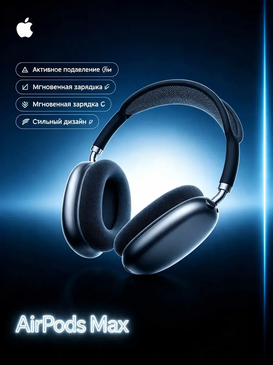 Дети AirPods Max 2 чёрные Apple 1441723107 купить за 14 281 ₽ в интернет‑магазине Wildberries