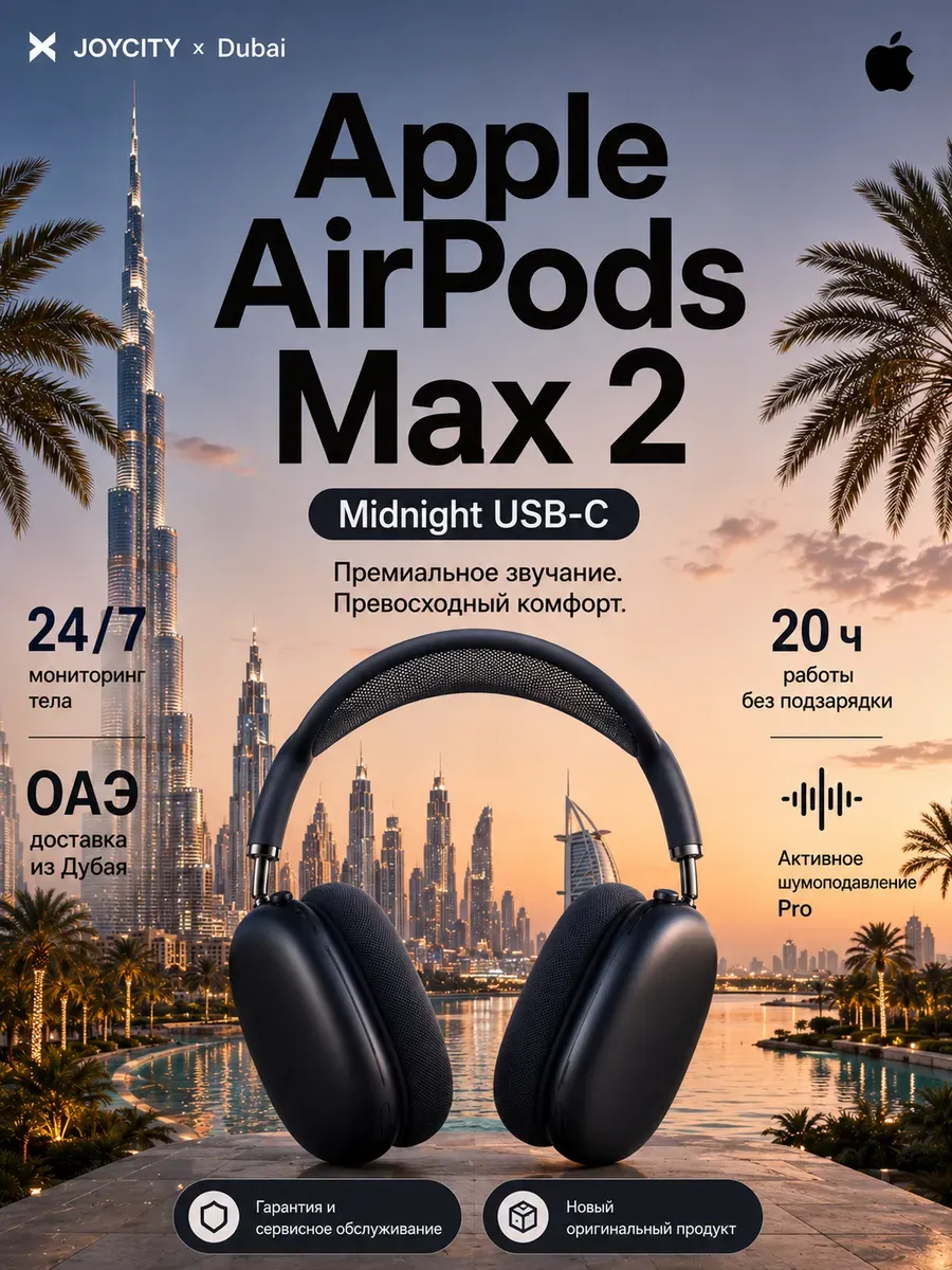 Наушники беспроводные AirPods Max 2 Midnight USB-C Apple 1441708784 купить за 10 200 ₽ в интернет‑магазине Wildberries