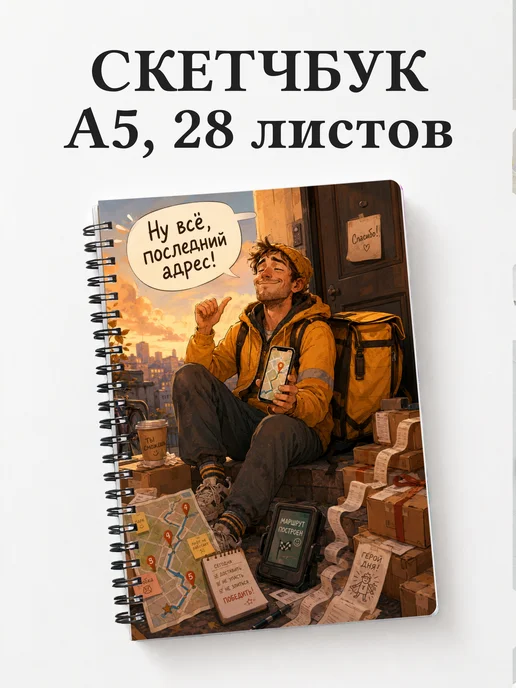Скетчбук курьера