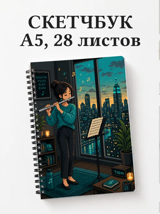 Скетчбук флейтиста