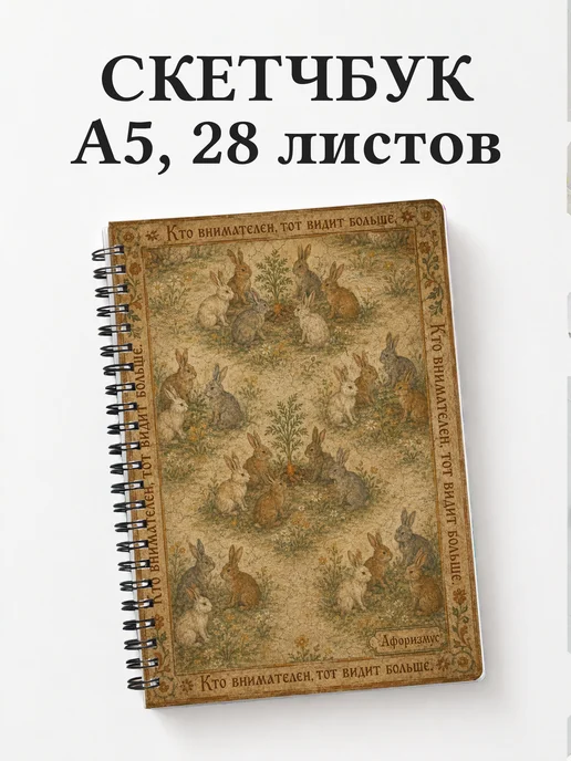 Скетчбук Кролики