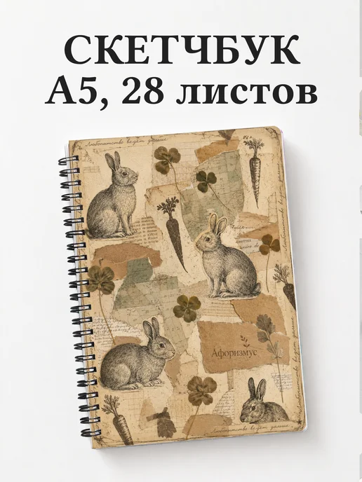 Скетчбук Кролики