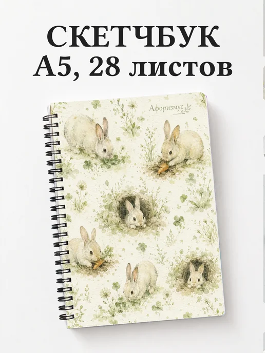 Скетчбук Кролики