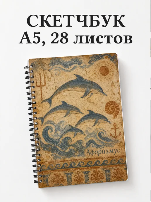 Скетчбук Дельфины