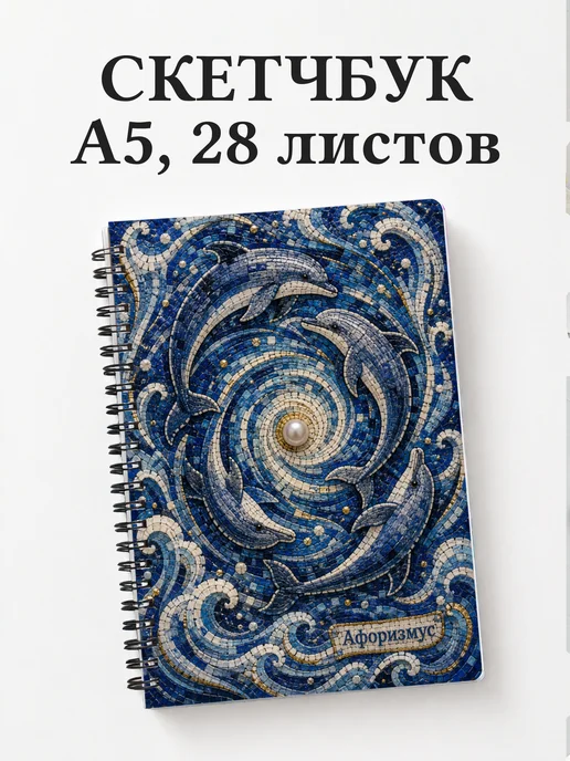 Скетчбук Дельфины