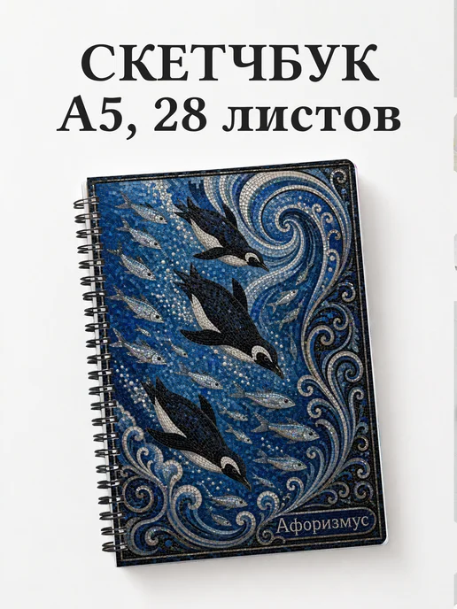 Скетчбук Пингвины