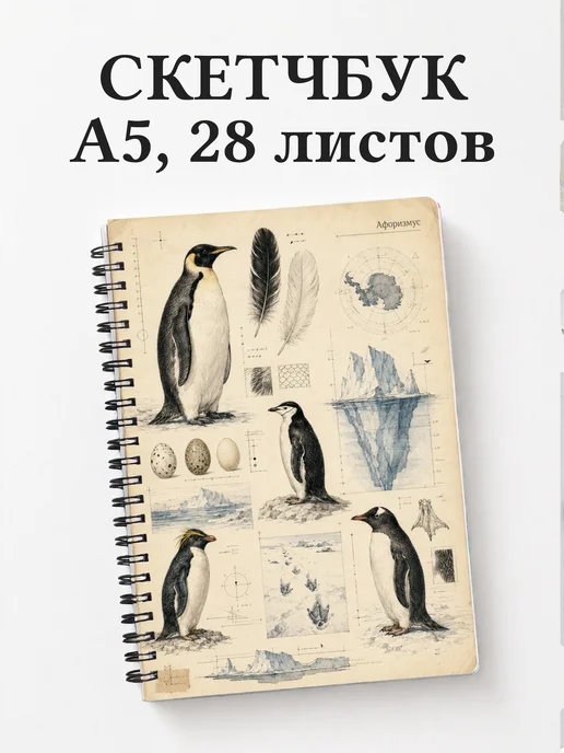 Скетчбук Пингвины