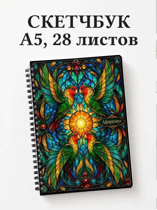 Скетчбук Попугаи