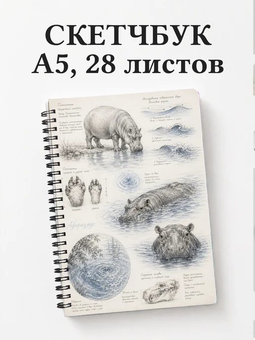 Скетчбук Бегемоты