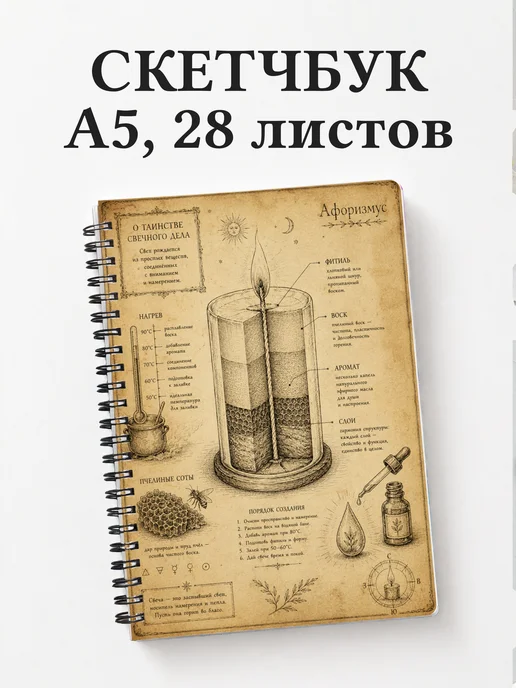 Скетчбук Свечеварение