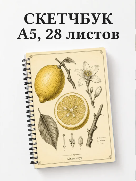 Скетчбук Лимон